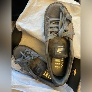 Puma x Rihanna Fenty collaboration Gray sneakers women 7-7.5, 37 size